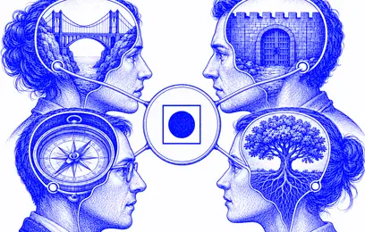 One shared signal enters four minds and becomes four different mental models.